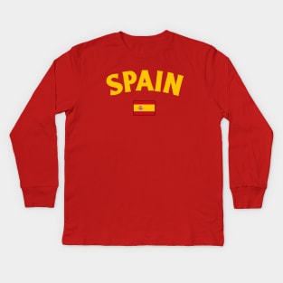 Spain Flag Kids Long Sleeve T-Shirt